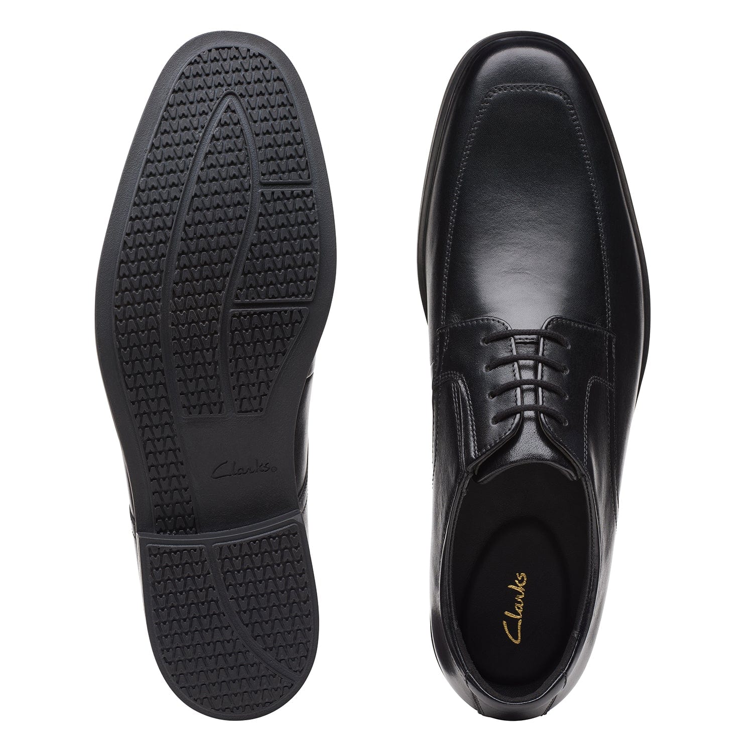 كلاركس هوارد ساحة - أحذية - جلد أسود - 261621778 - عرض H (مقاس واسع)
