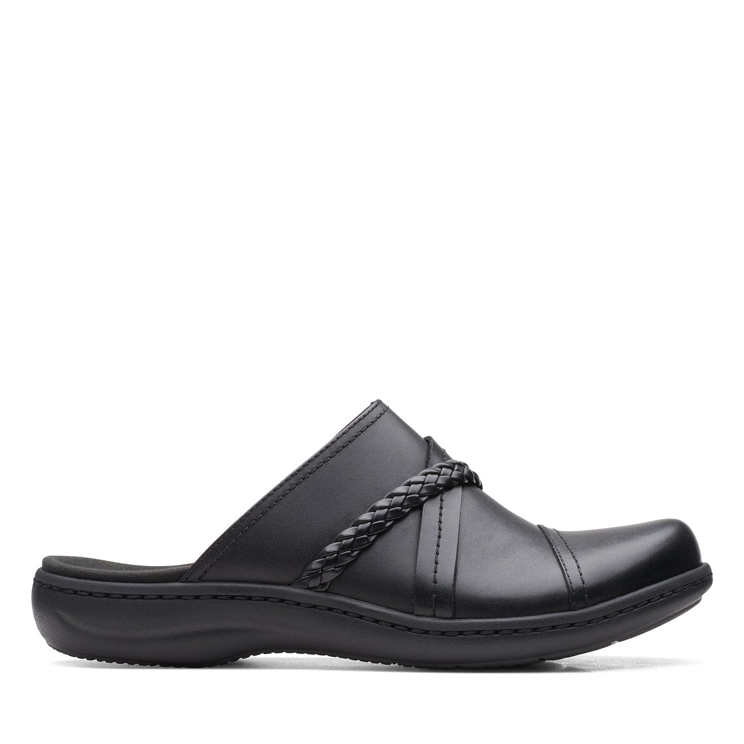 Clarks Laurieann Step Shoes - Black Leather - 261622094 - D Width (Standard Fit)