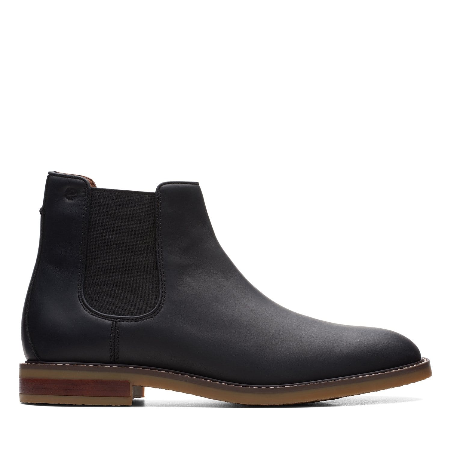 Clarks Jaxen Chelsea Boots - Black Leather - 26162729 - G Width (Standard Fit)