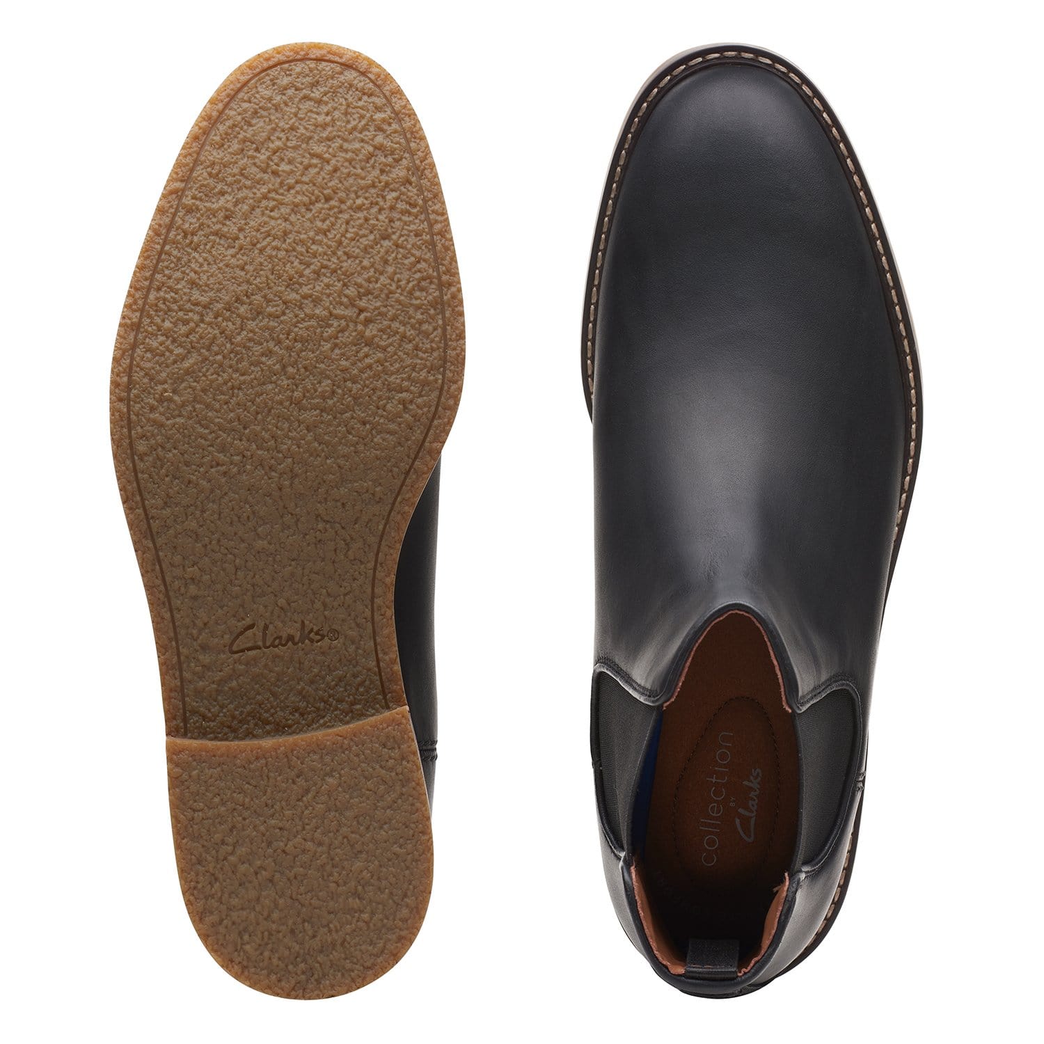 Clarks Jaxen Chelsea - Boots - Black Leather - 261627297 - G Width (Standard Fit)