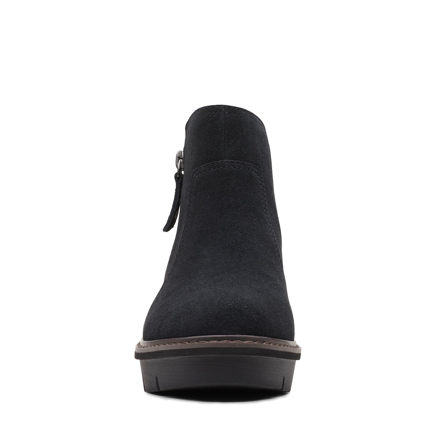 Clarks Airabell Zip Boots - Black Suede - 261633104 - D Width (Standard Fit)