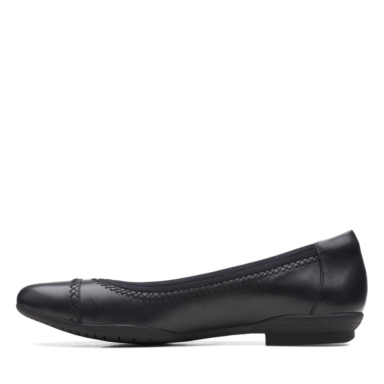 Clarks Sara Bay - Shoes - Black Leather - 261634014 - D Width (Standard Fit)