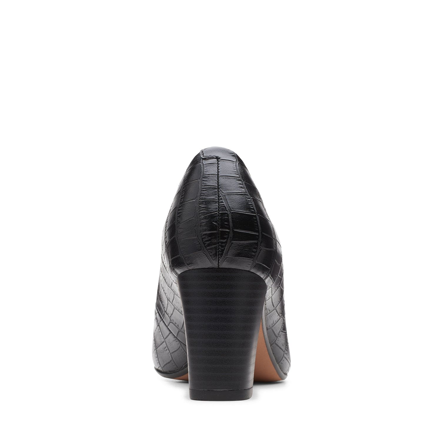 Clarks Aubrie Sun Shoes - Black Croc - 261634094 - D Width (Standard Fit)