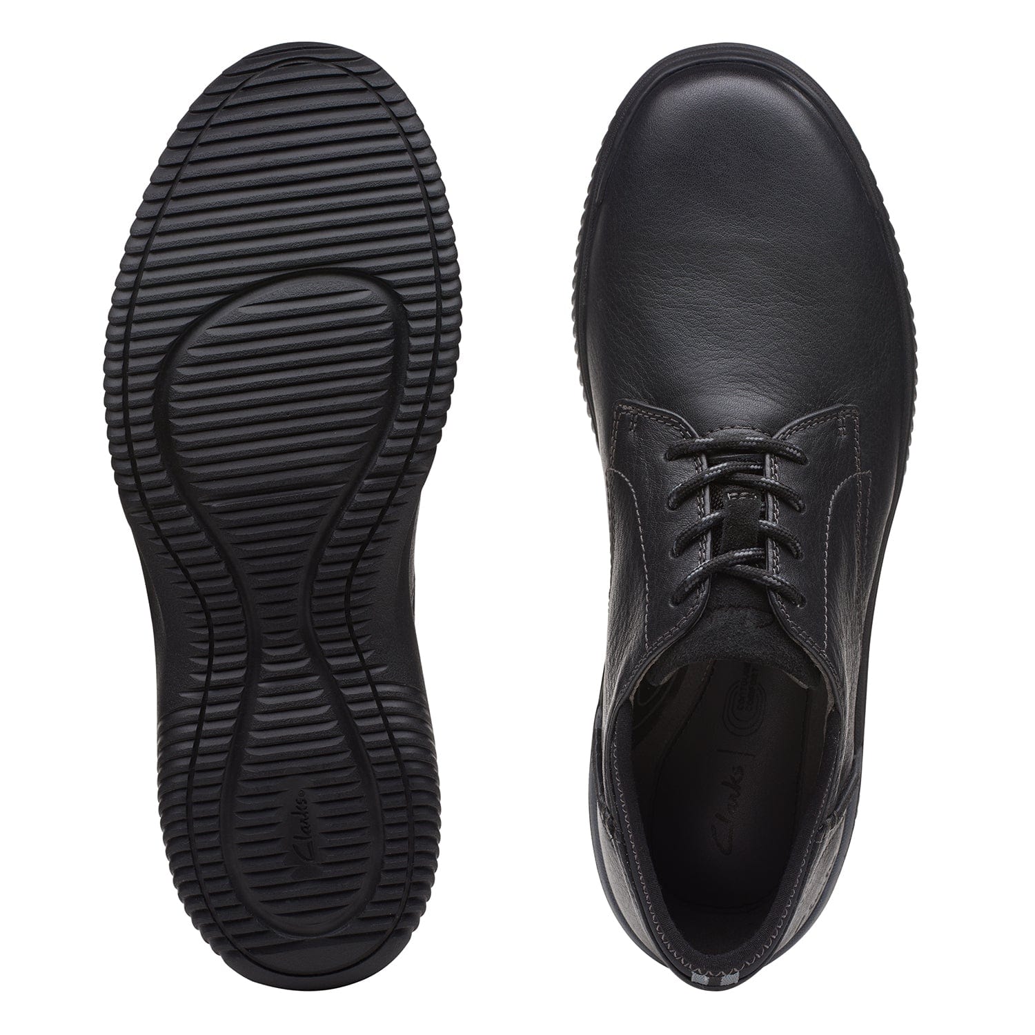 Clarks Donaway Plain - Shoes - Black Leather - 261634548 - H Width (Wide Fit)