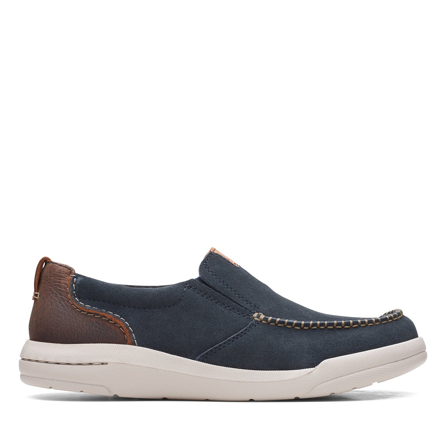 Clarks Driftway Step Shoes - Navy Suede - 261638577 - G Width (Standard Fit)