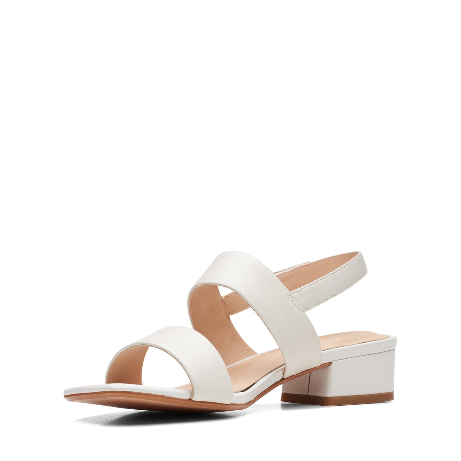 Clarks white leather sandals hotsell