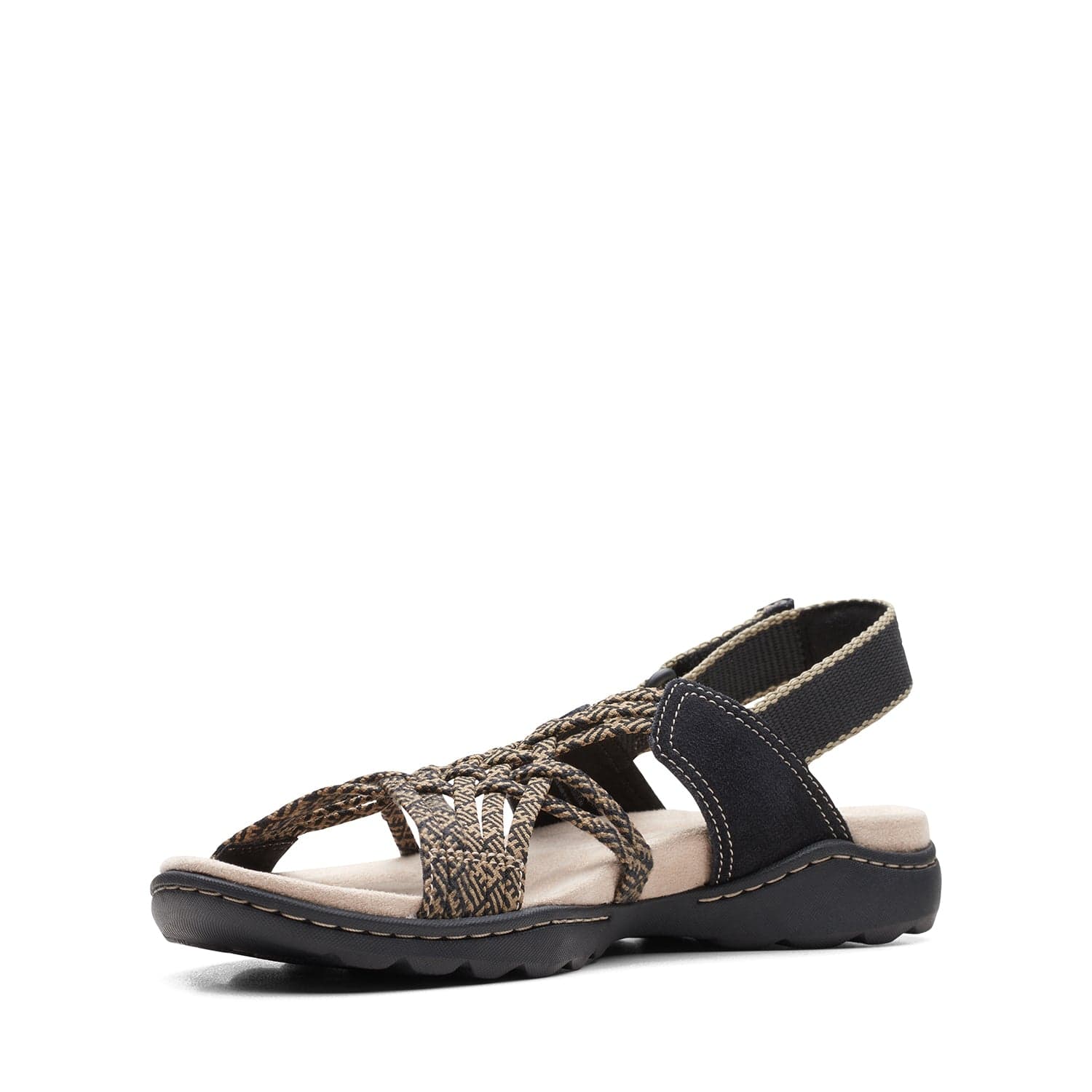 Clarks Amanda Ease Sandals - Black Combi - 261653744 - D Width (Standard Fit)