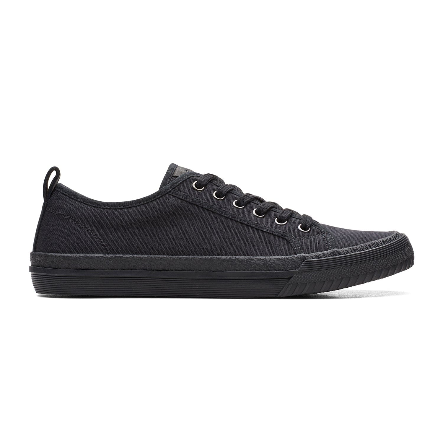 Clarks Roxby Lace Shoes - Black Canvas - 261654337 - G Width (Standard Fit)