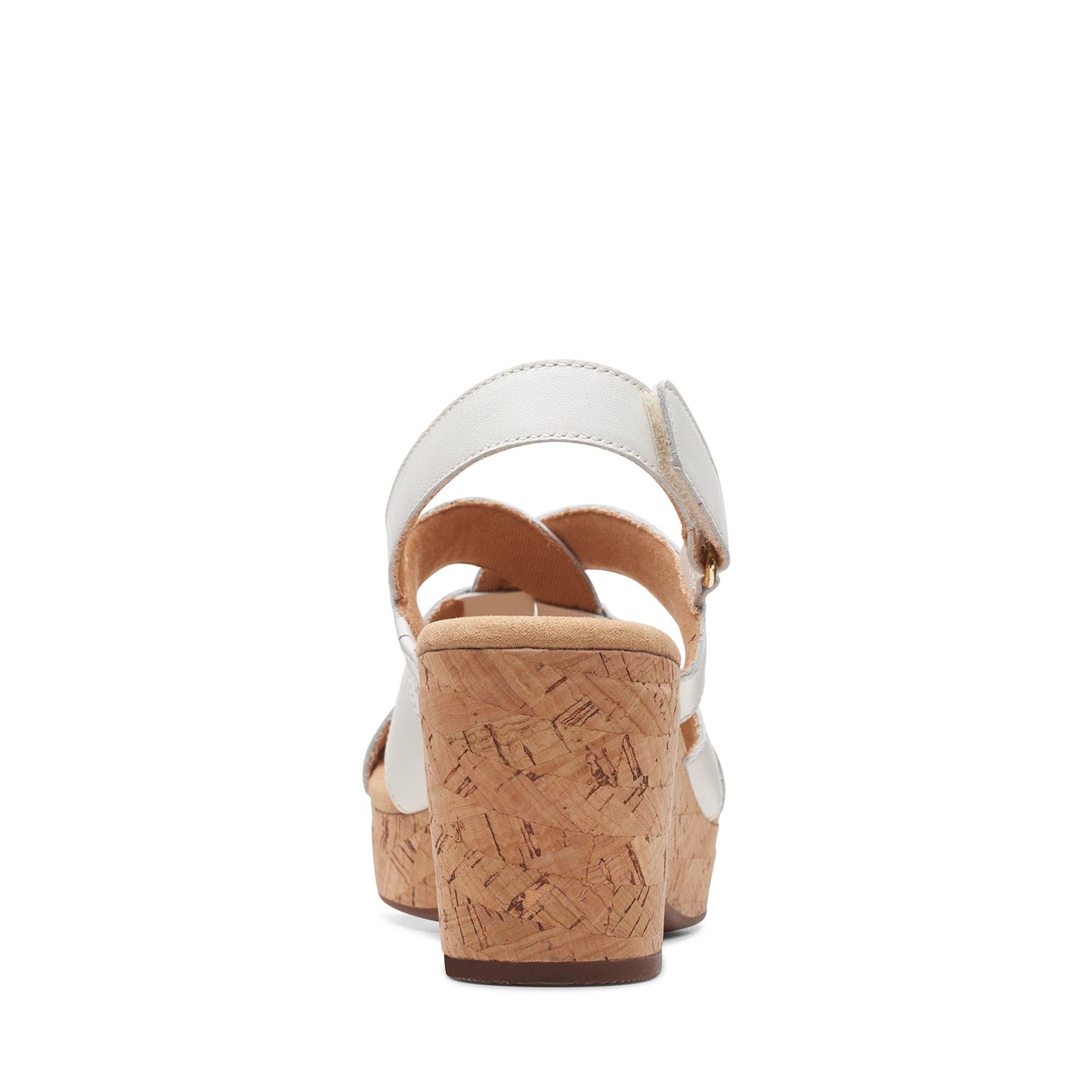 Clarks Giselle Beach Sandals - White Leather - 261662324 - D Width (Standard Fit)