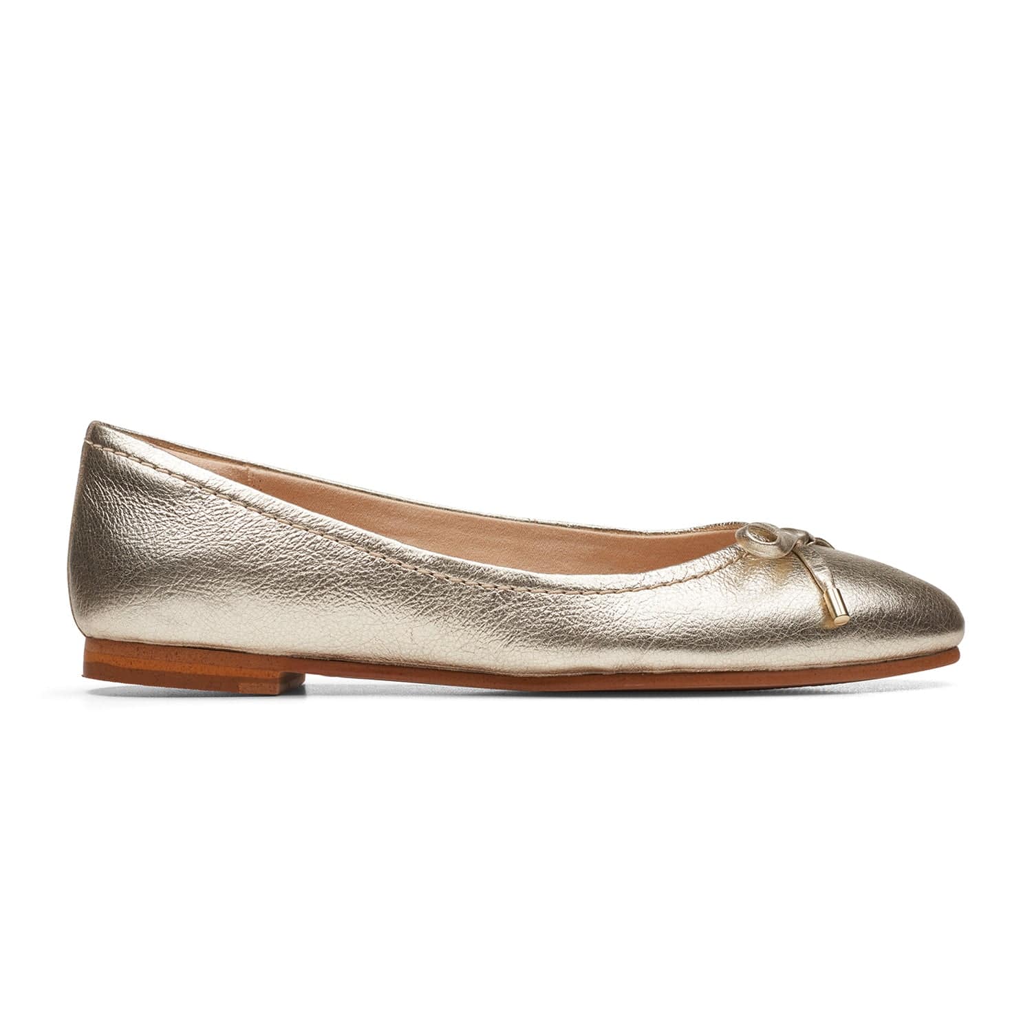 Clarks Grace Lily Shoes - Champagne Leather - 261668134 - D Width (Standard Fit)