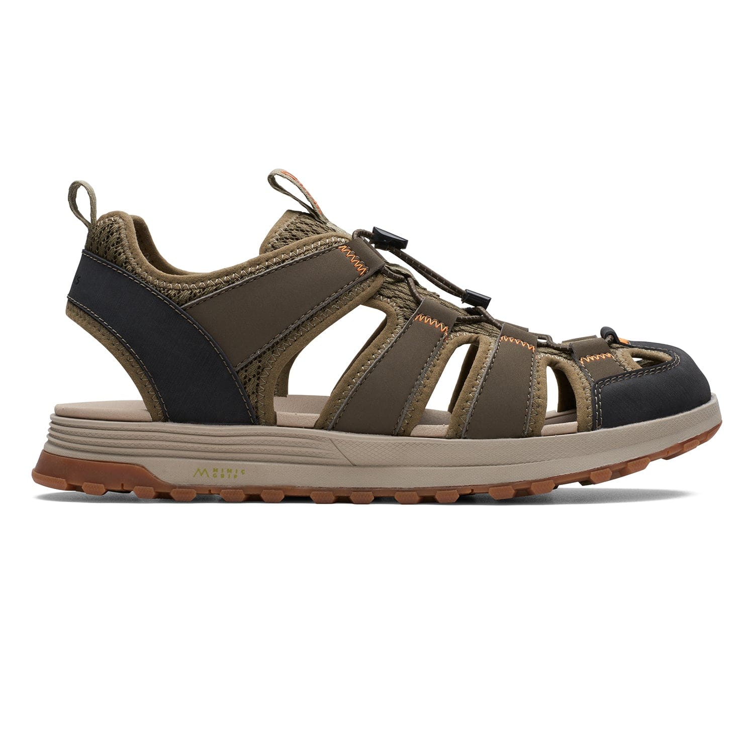 Clarks ATL Trek Wave Sandals - Olive Combi - 261703207 - G Width (Standard Fit)