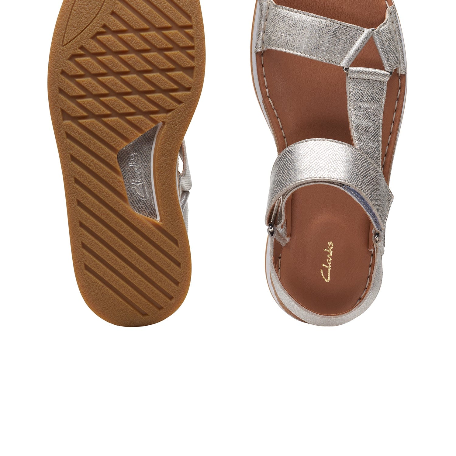 Clarks Craftsun Sport - Sandals - Silver Leather - 261704484 - D Width (Standard Fit)