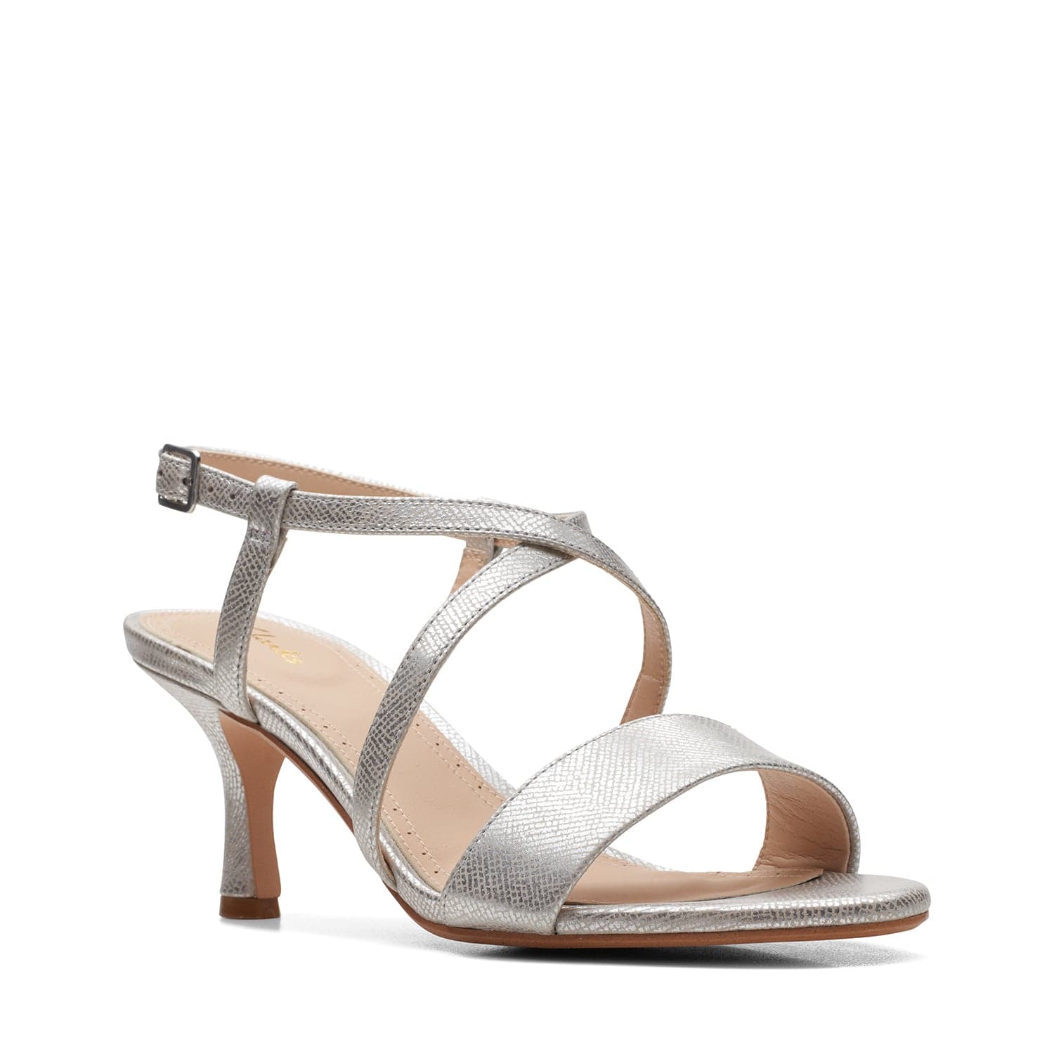 Clarks Amali Buckle - Sandals - Silver Metallic - 261709524 - D Width (Standard Fit)