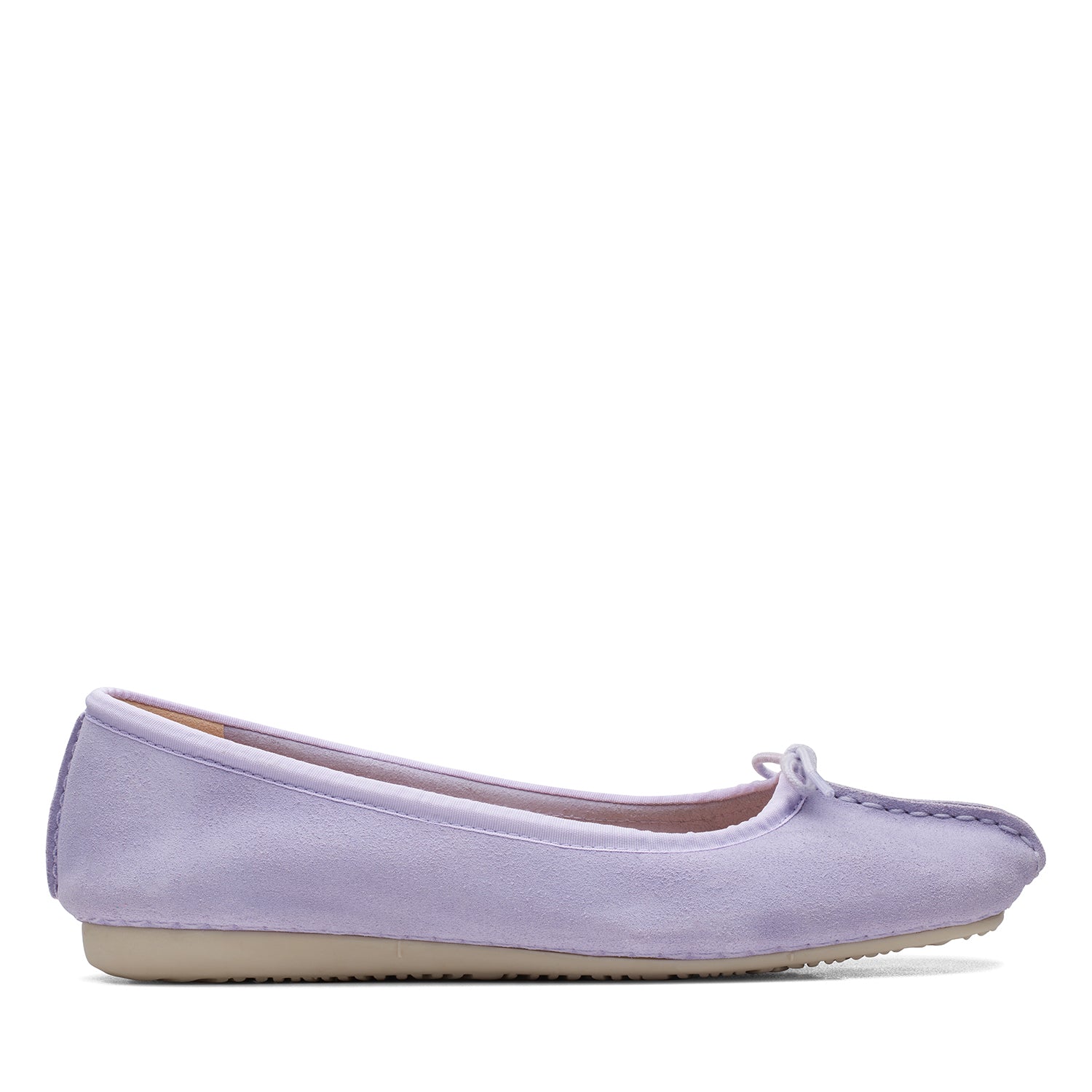 Clarks Freckle Ice Shoes - Lilac Suede - 261709614 - D Width (Standard Fit)