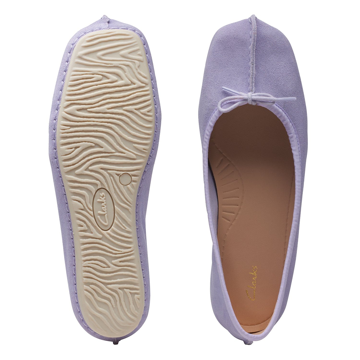 Clarks Freckle Ice - Shoes - Lilac Suede - 261709614 - D Width (Standard Fit)
