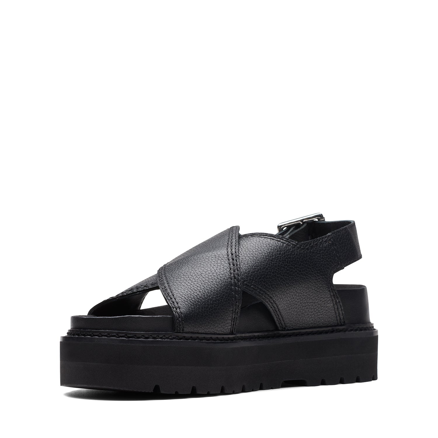 Clarks Orianna Roam - Sandals - Black Leather - 261710314 - D Width (S ...