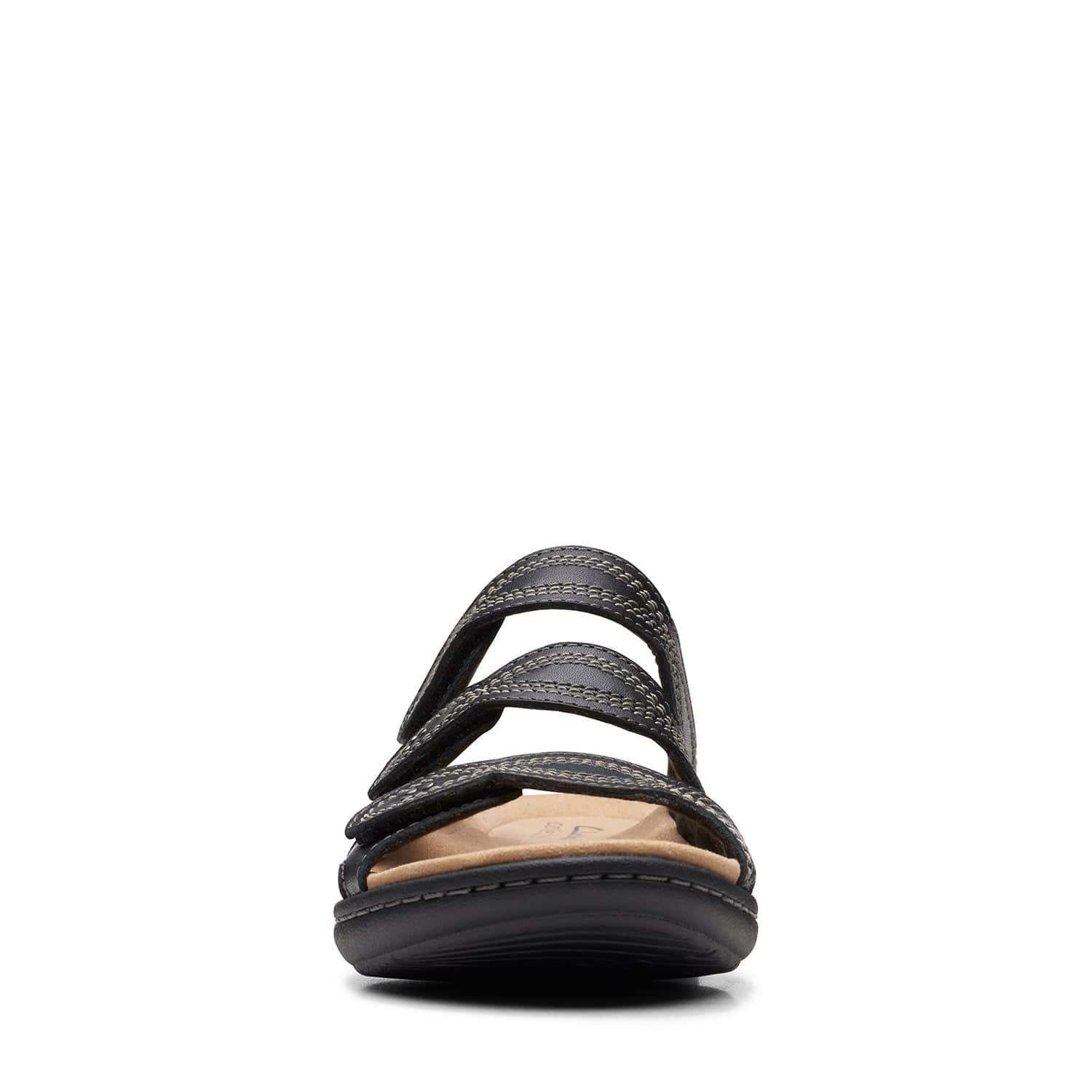 Clarks Laurieann Ayla - Sandals - Black Leather - 261712475 - E Width (Wide Fit)