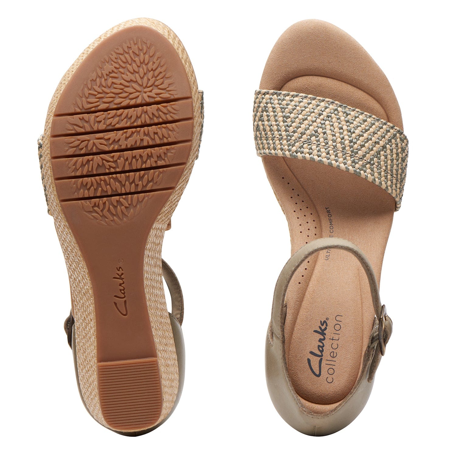 Clarks Rose Ease Sandals (Wide Fit)