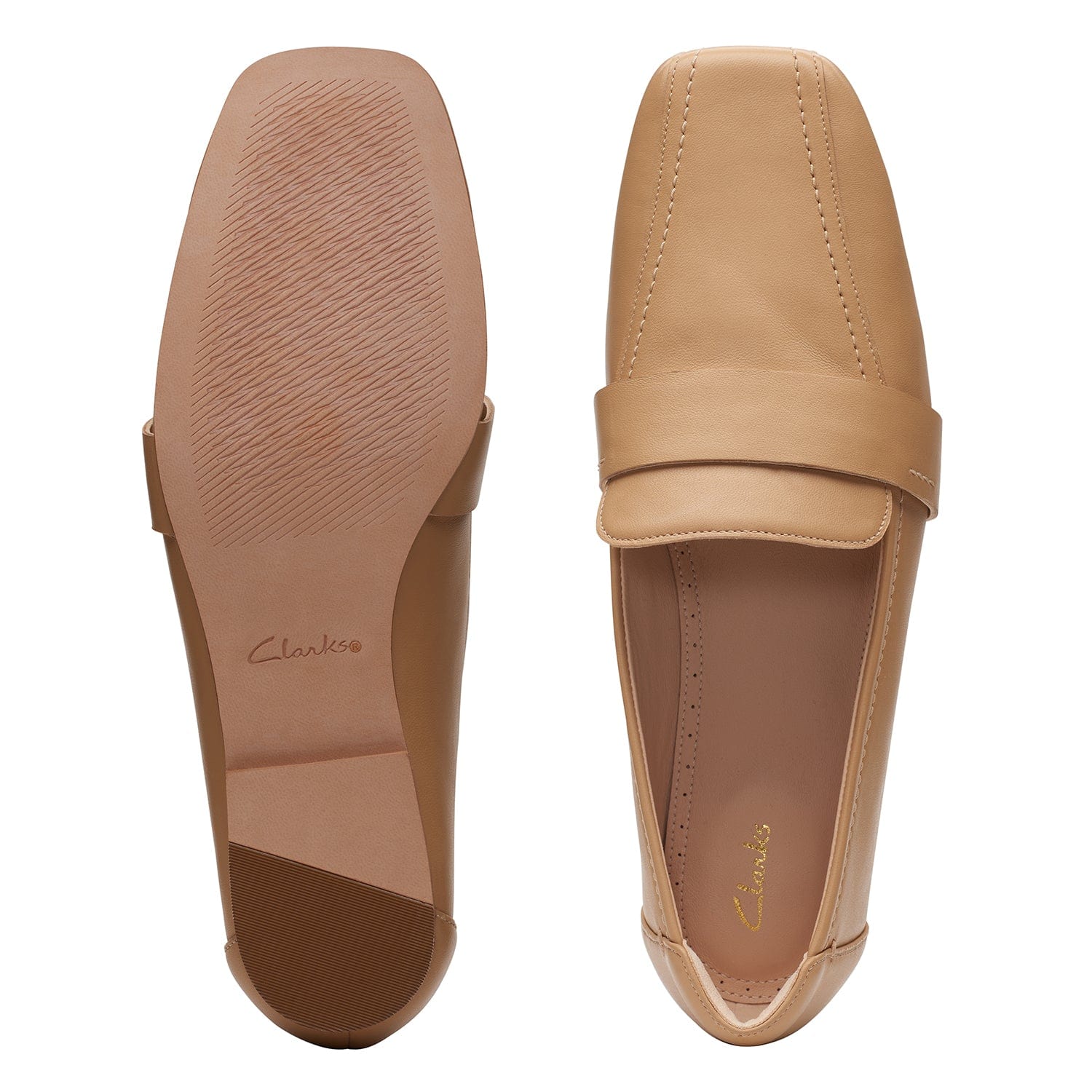 Clarks Seren Flat - Shoes - Camel Leather - 261716134 - D Width (Standard Fit)