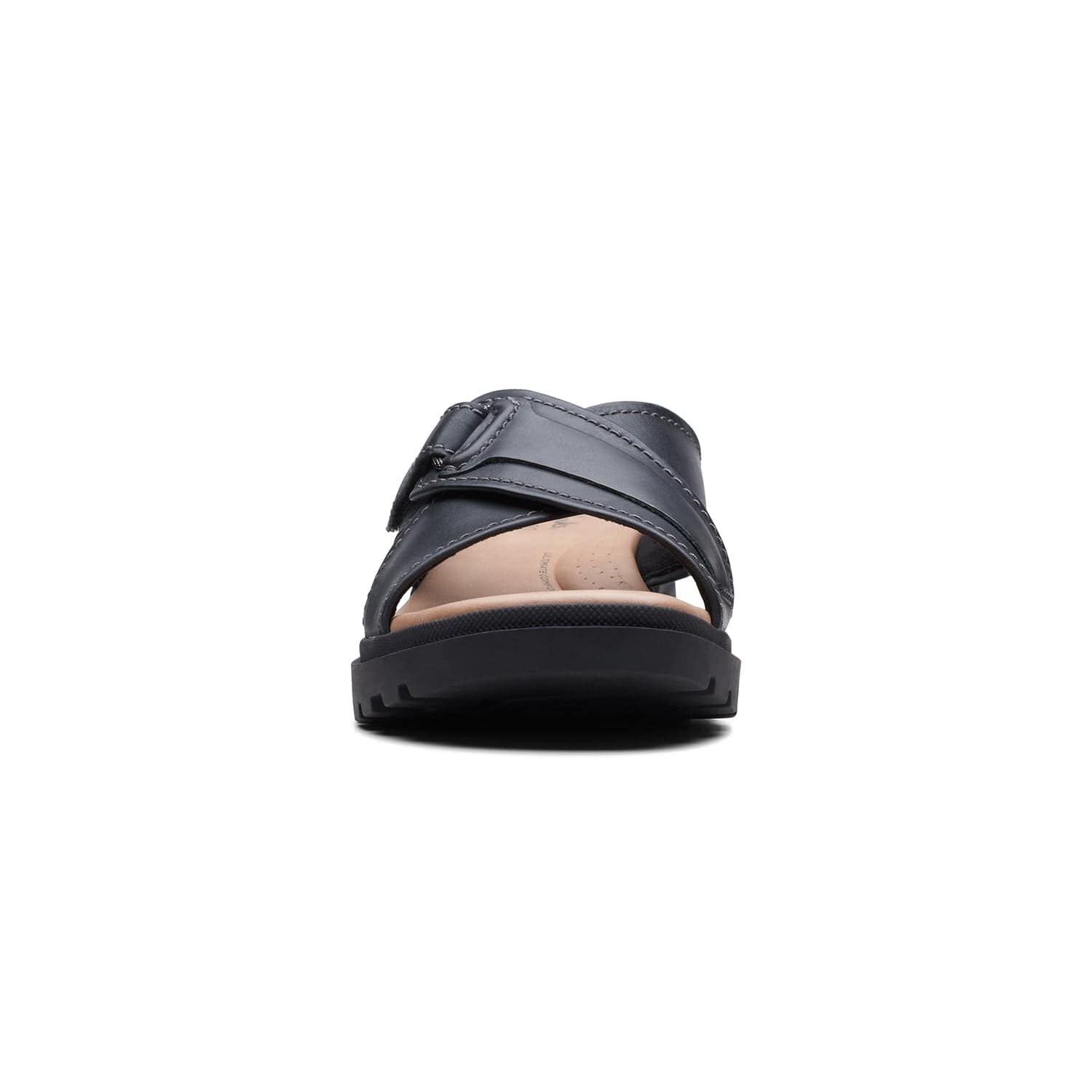 Clarks Coast Cross - Sandals - Black Leather - 261717325 - E Width (Wide Fit)