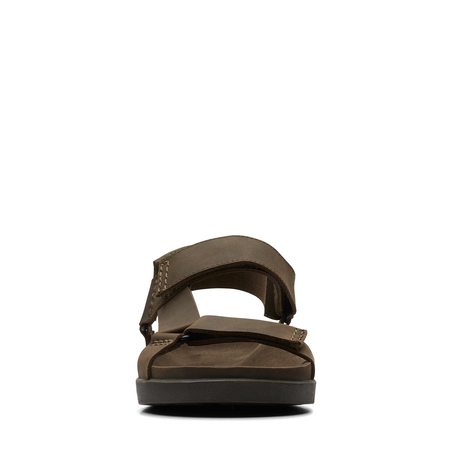 Clarks Sunder Range - Sandals - Dark Olive Lea - 261718877 - G Width (Standard Fit)