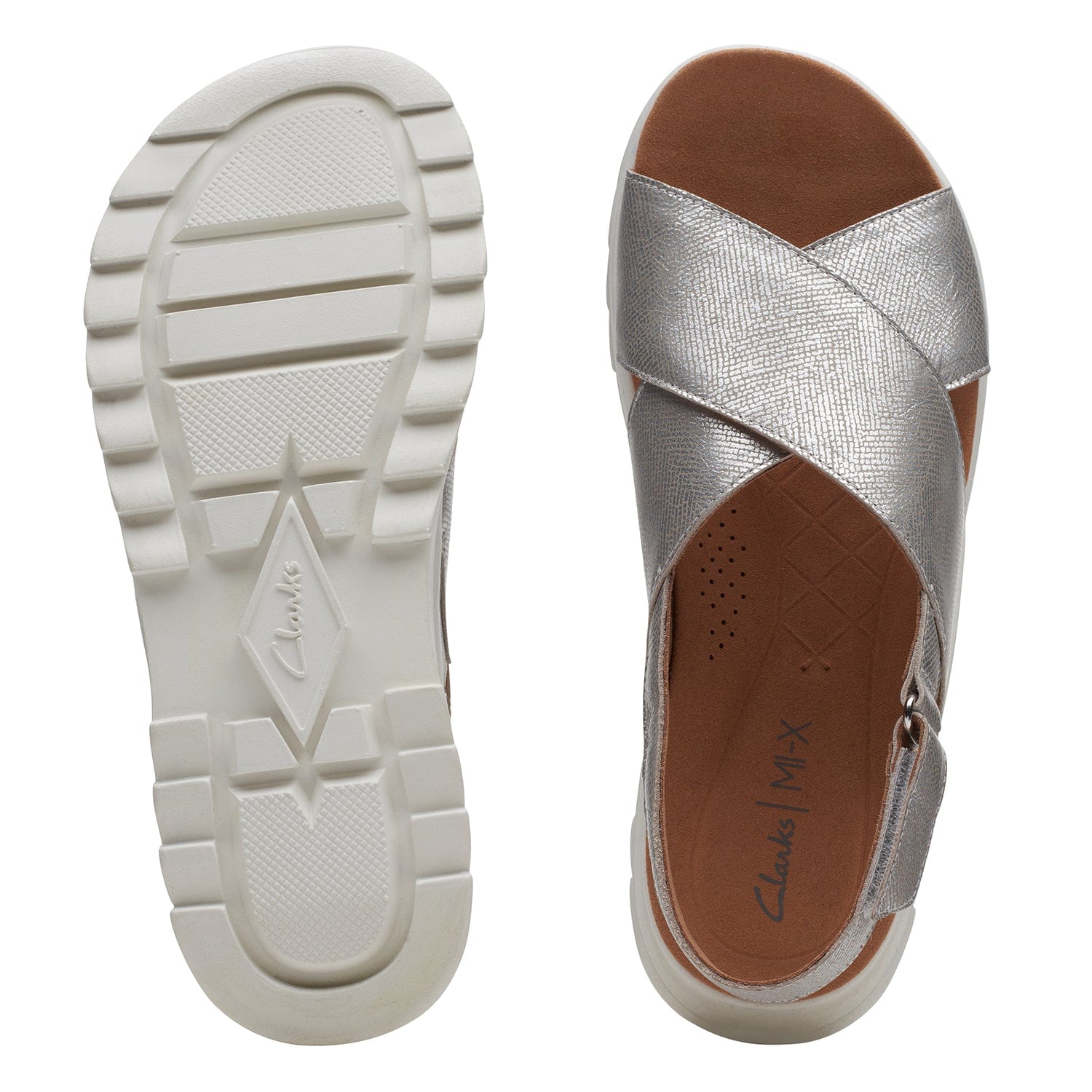 Clarks Dashlite Wish - Sandals - Silver Metallic - 261719514 - D Width (Standard Fit)