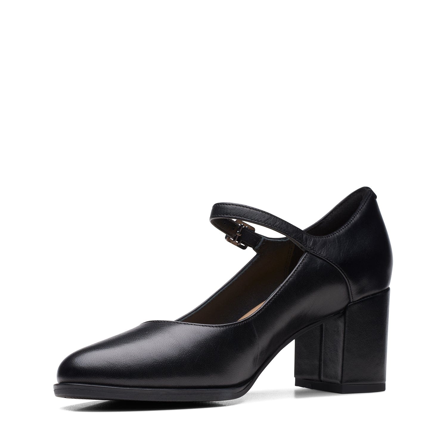 Clarks Freva55 Strap - Shoes - Black Leather - 261720525 - E Width (Wide Fit)