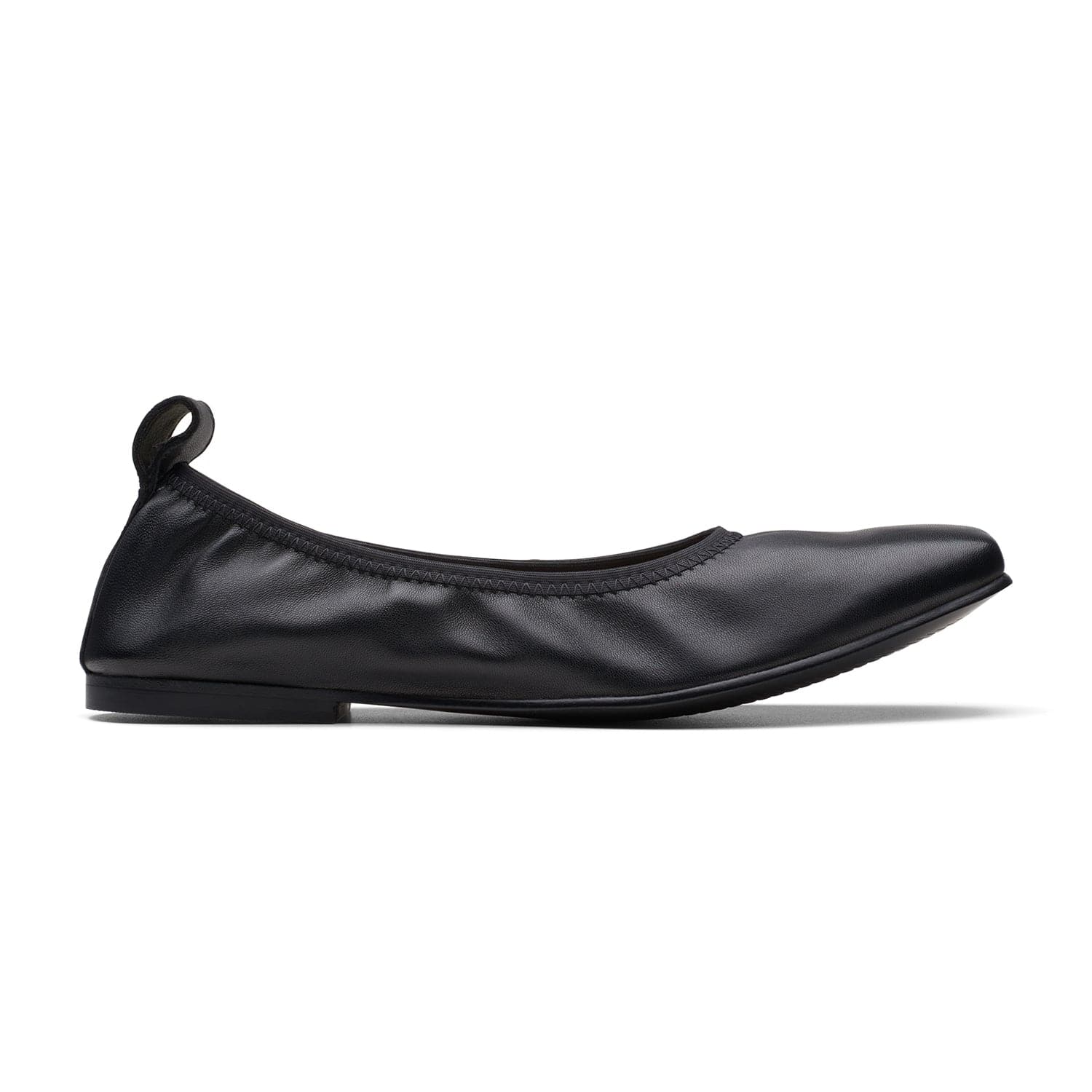 Clarks Seren Ballet Shoes - Black Leather - 261720604 - D Width (Standard Fit)