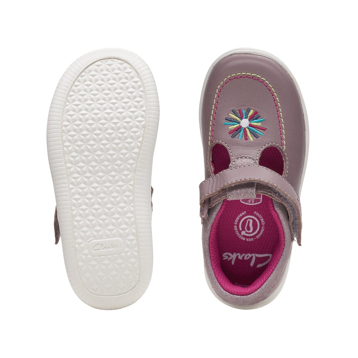 Clarks Crest Prom Toddler - Blue Combi - 261723058 - G (Wide)