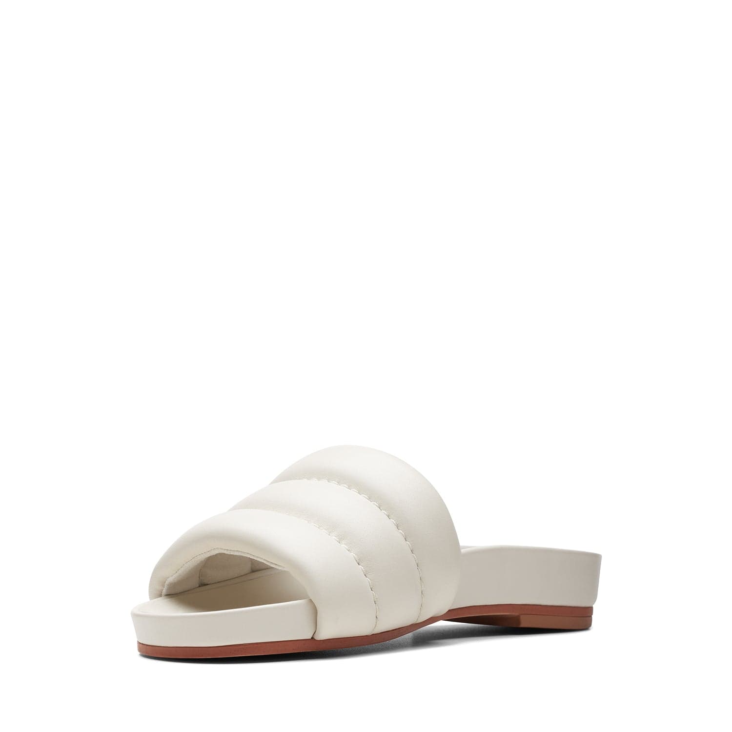 Clarks Pure Soft - Sandals - Off White Leather - 261737014 - D Width (Standard Fit)