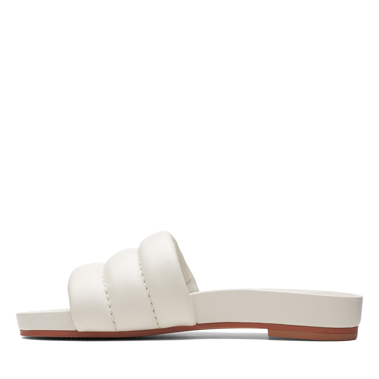 Clarks Pure Soft - Sandals - Off White Leather - 261737014 - D Width (Standard Fit)