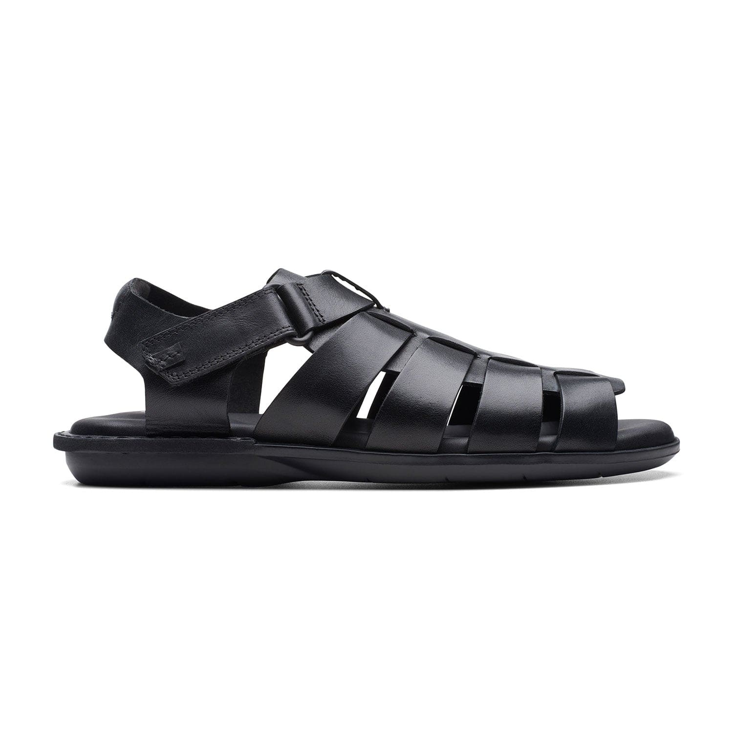 Clarks Penryn Strap - Sandals - Black Leather - 261745867 - G Width (Standard Fit)