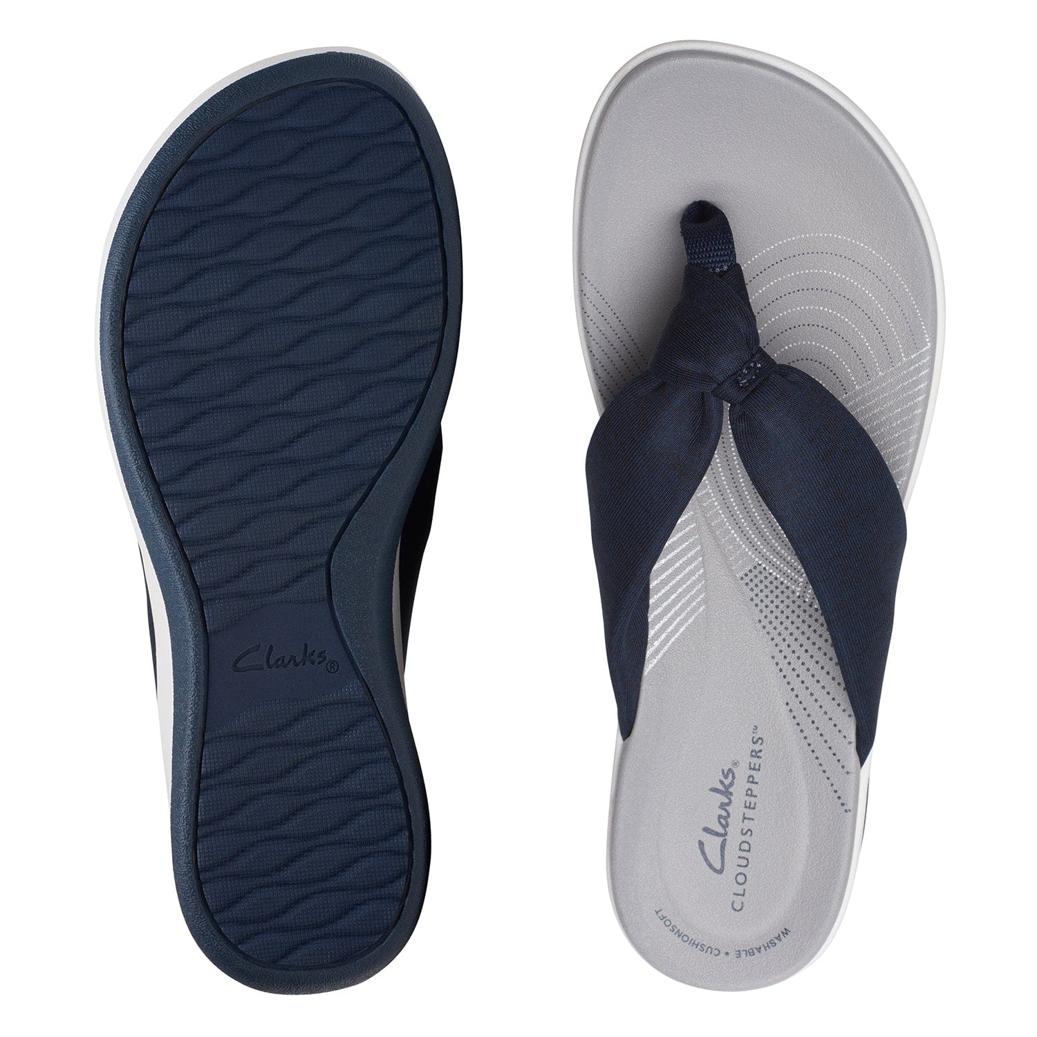Clarks Arla Glison 2 - Sandals - Blue Fabric - 261752564 - D Width (Standard Fit)
