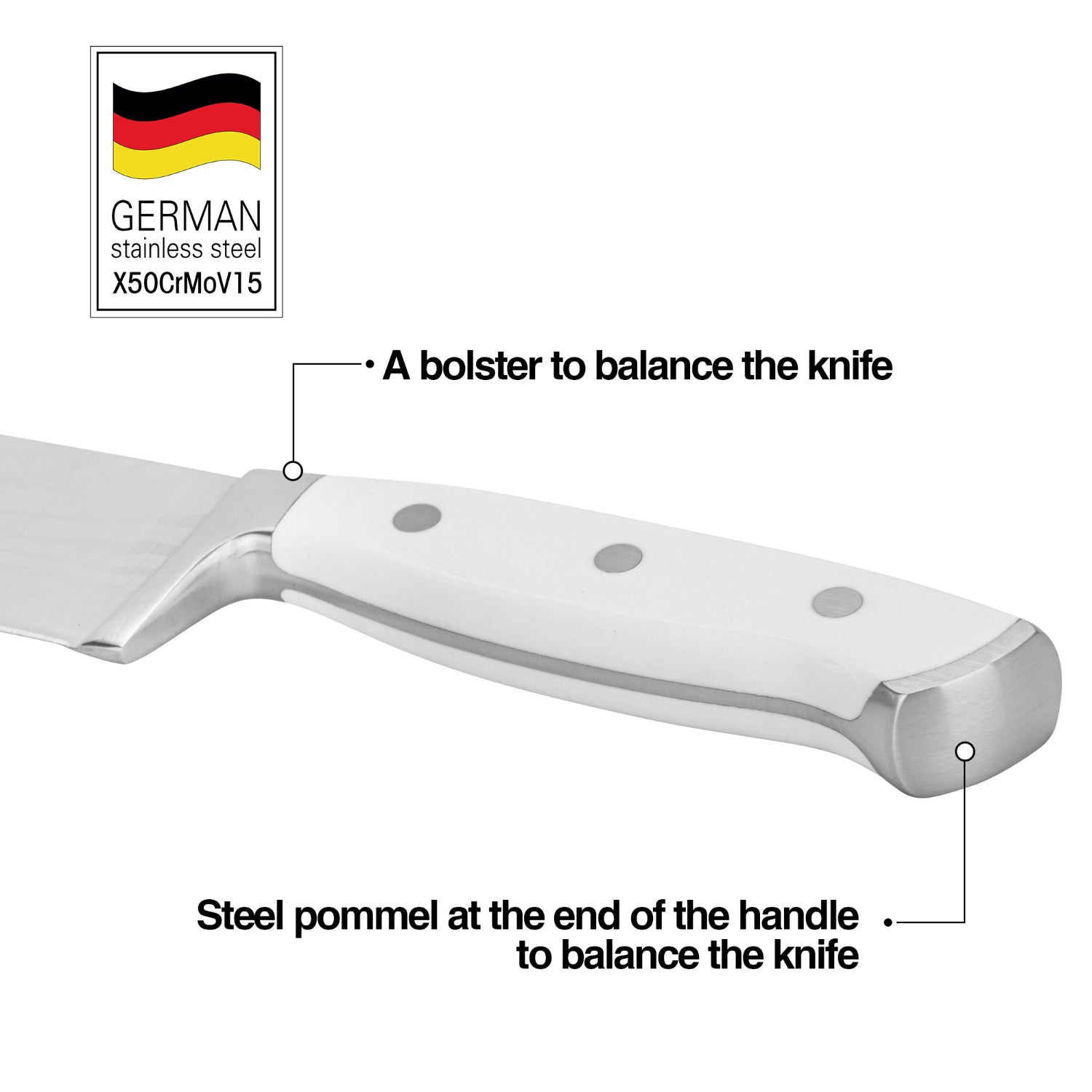 Fissman 6'' Chef`s Knife Bonn - X50CrMoV15 steel