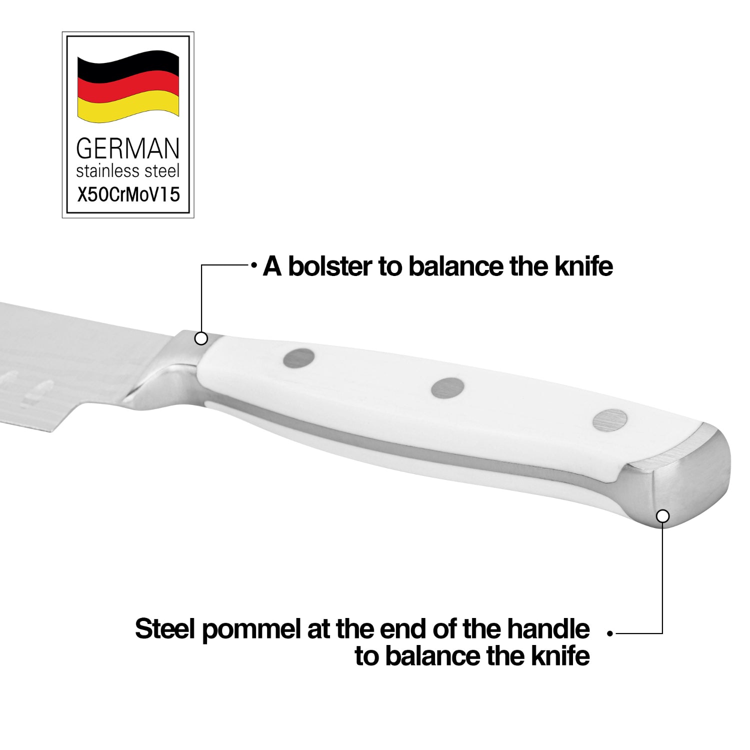Fissman 5'' Santoku Knife Bonn - X50CrMoV15 steel