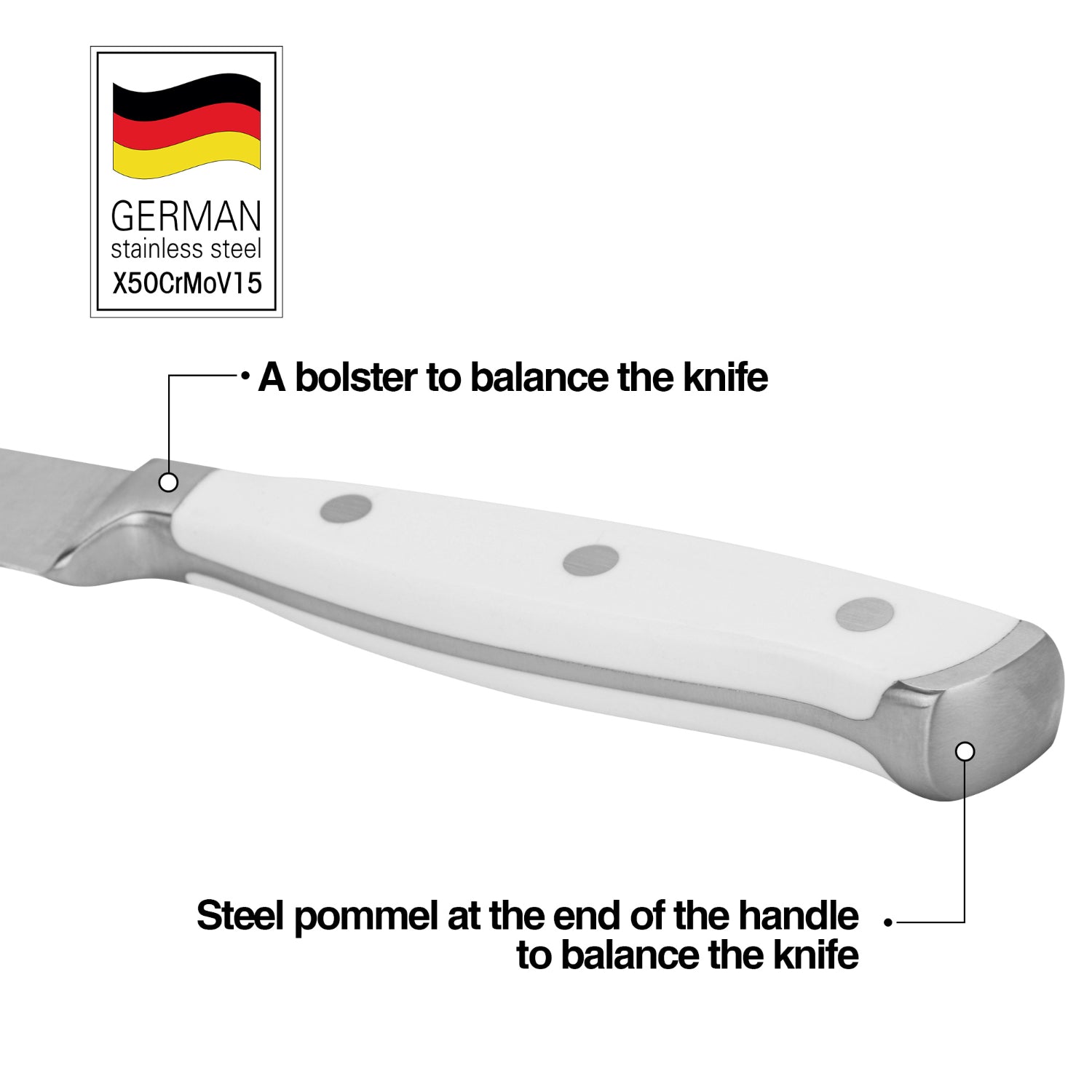 Fissman 5'' Utility Knife Bonn - X50CrMoV15 steel