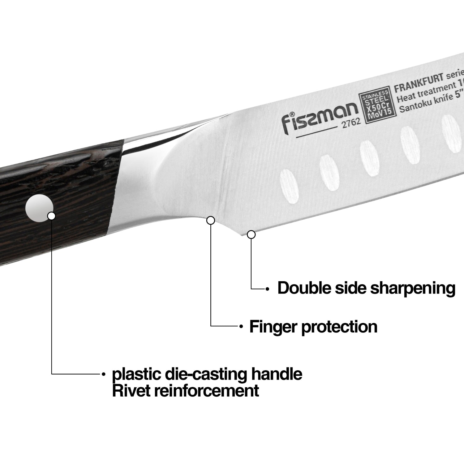 Fissman 5'' Santoku Knife FrankFruit - steel X50Cr15MoV