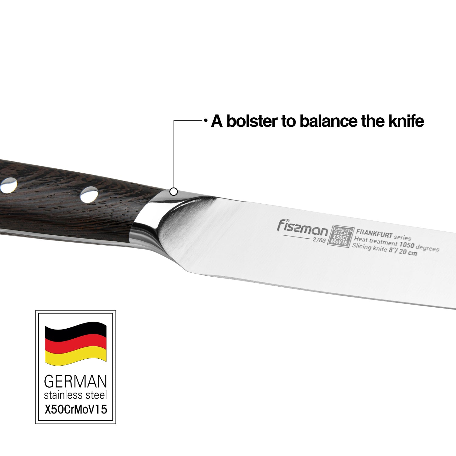 Fissman 8'' Slicing Knife FrankFruit - steel X50Cr15MoV