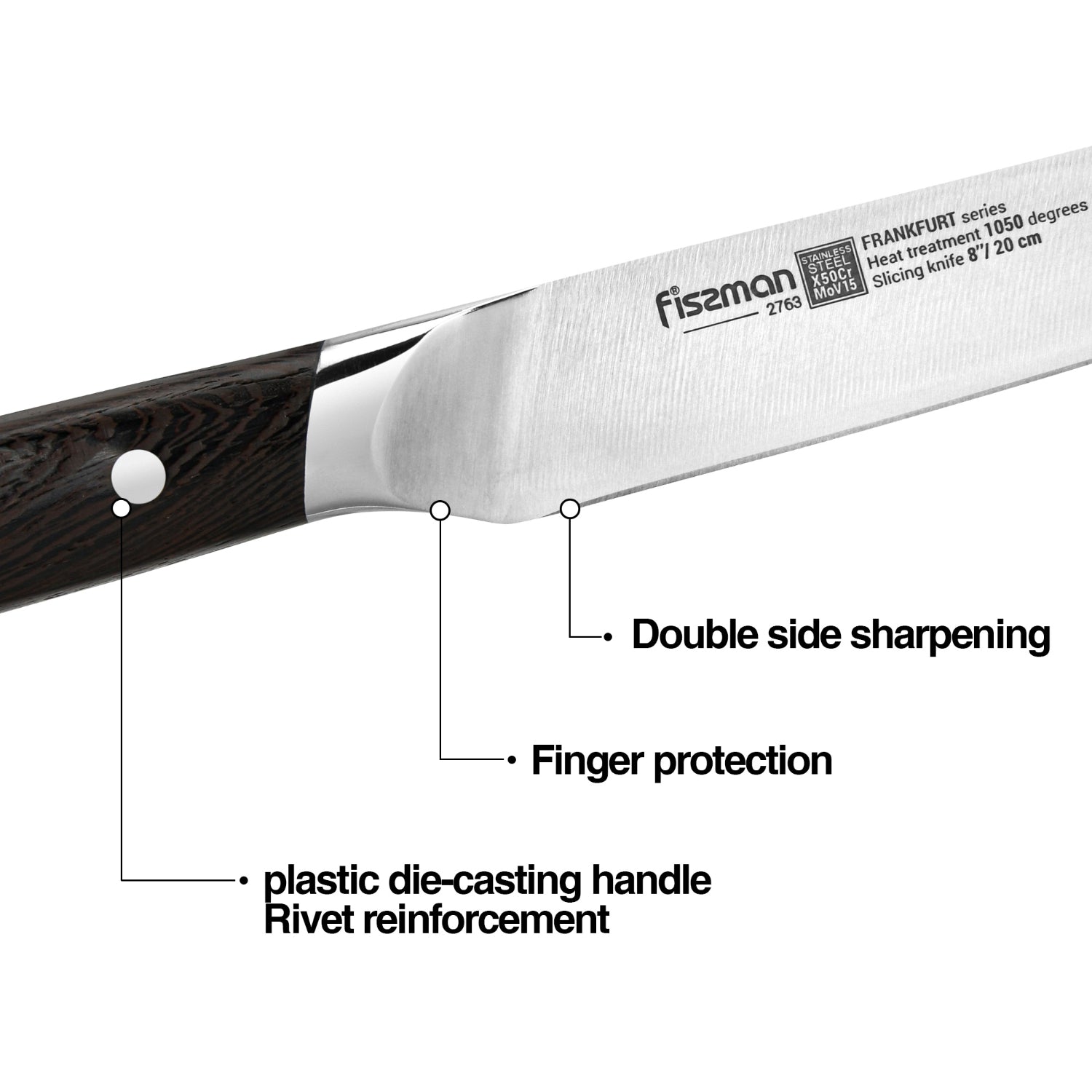Fissman 8'' Slicing Knife FrankFruit - steel X50Cr15MoV