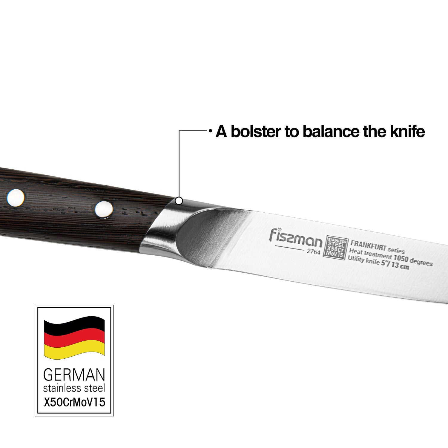 Fissman 5'' Utility Knife FrankFruit - steel X50Cr15MoV