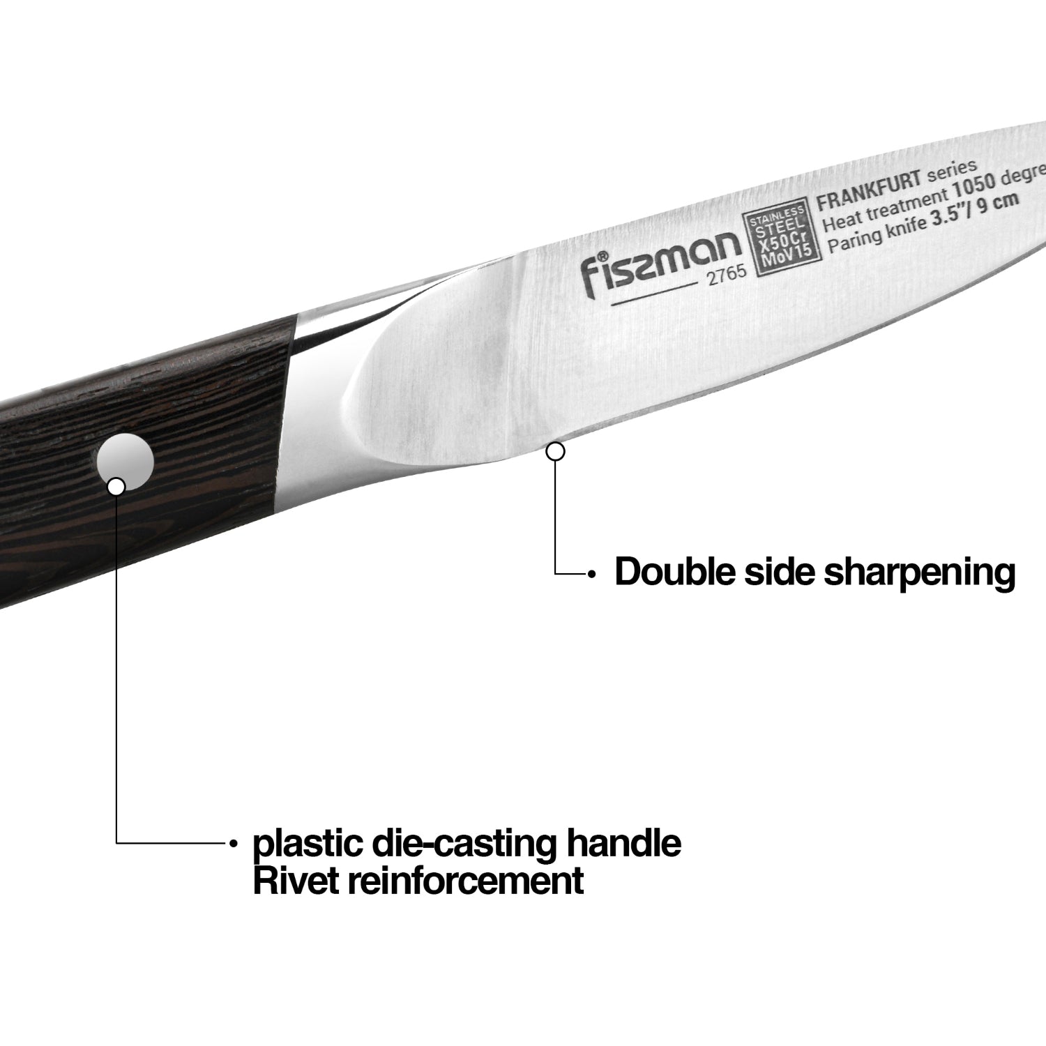 Fissman 3.5'' Paring Knife FrankFruit - steel X50Cr15MoV