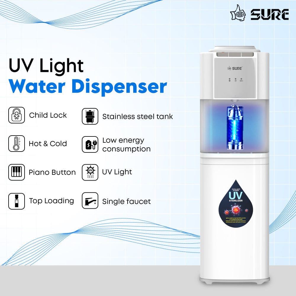 Sure Top Loading Water Dispenser With Uv Scuv2210Ws