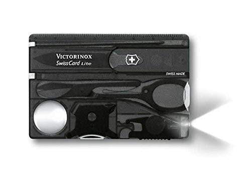 Victorinox Swiss Army Knife Swisscard Lite Black Translucent With 9 Functions - 0.7333.T3