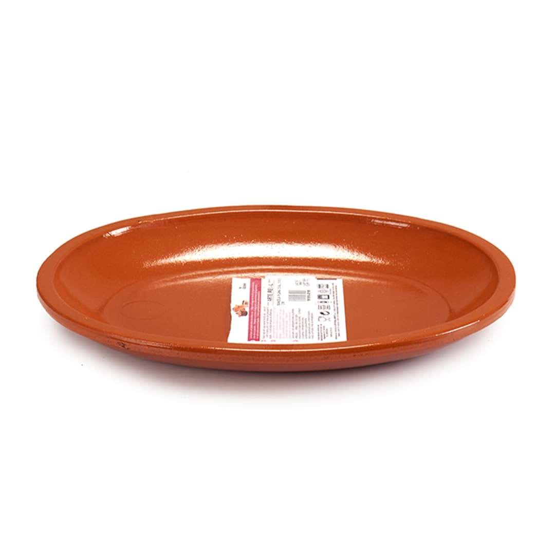 Arte Regal Brown Clay Flat Oval Plate 31 cm / 12"