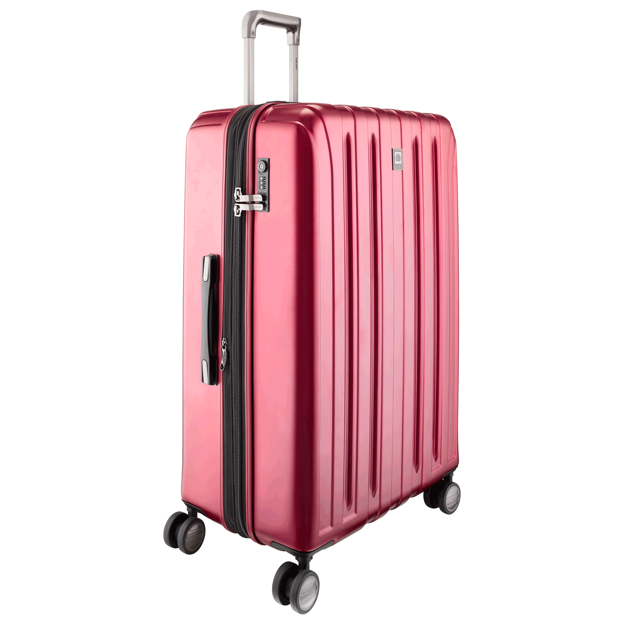 Delsey Vavin 82cm Hardcase 4 Double Wheel Check-In Luggage Trolley Red - 00207383004