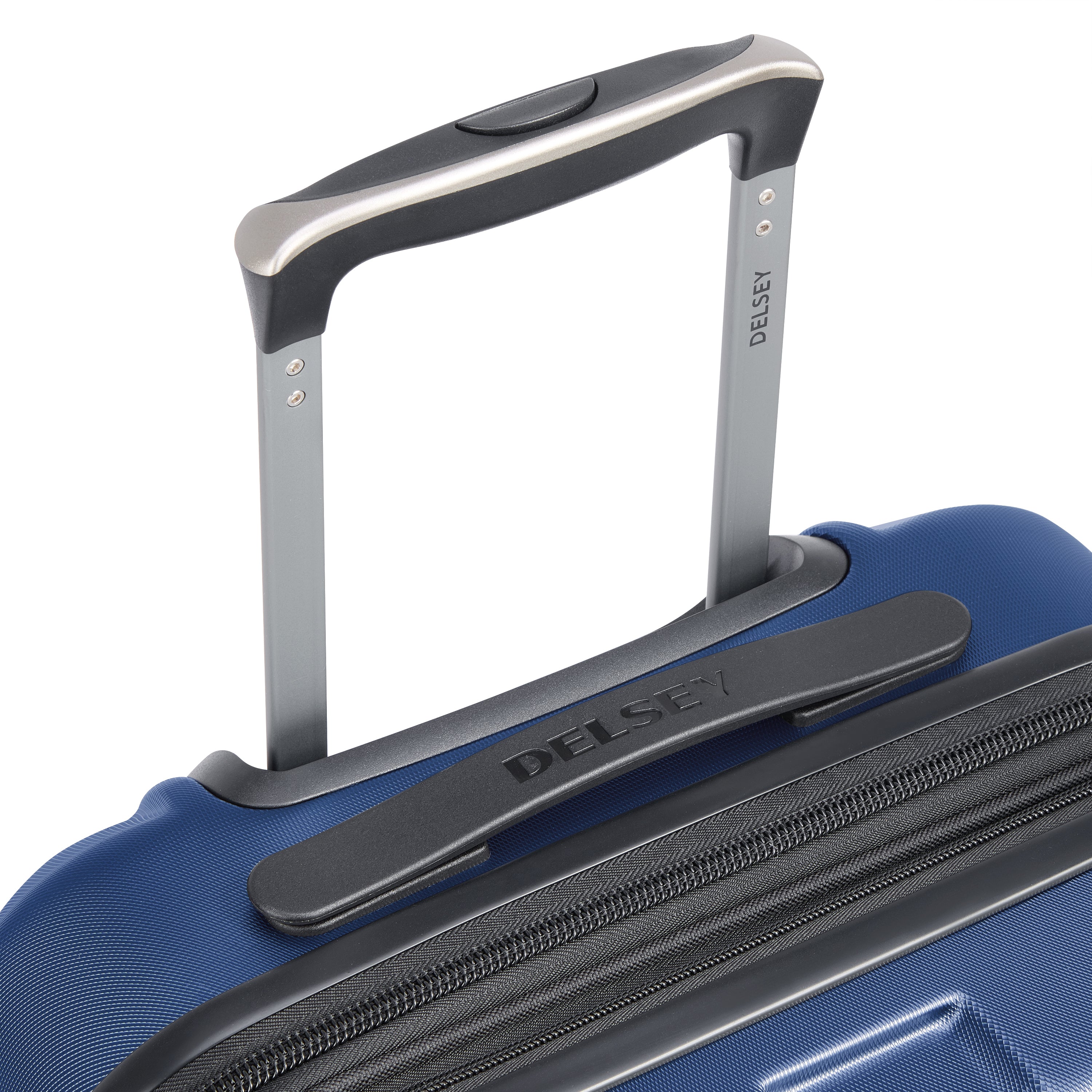 Delsey Depart Hard 61cm Hardcase Expandable 4 Double Wheel Cabin Luggage Trolley Case Navy Blue - 00314580522 X9