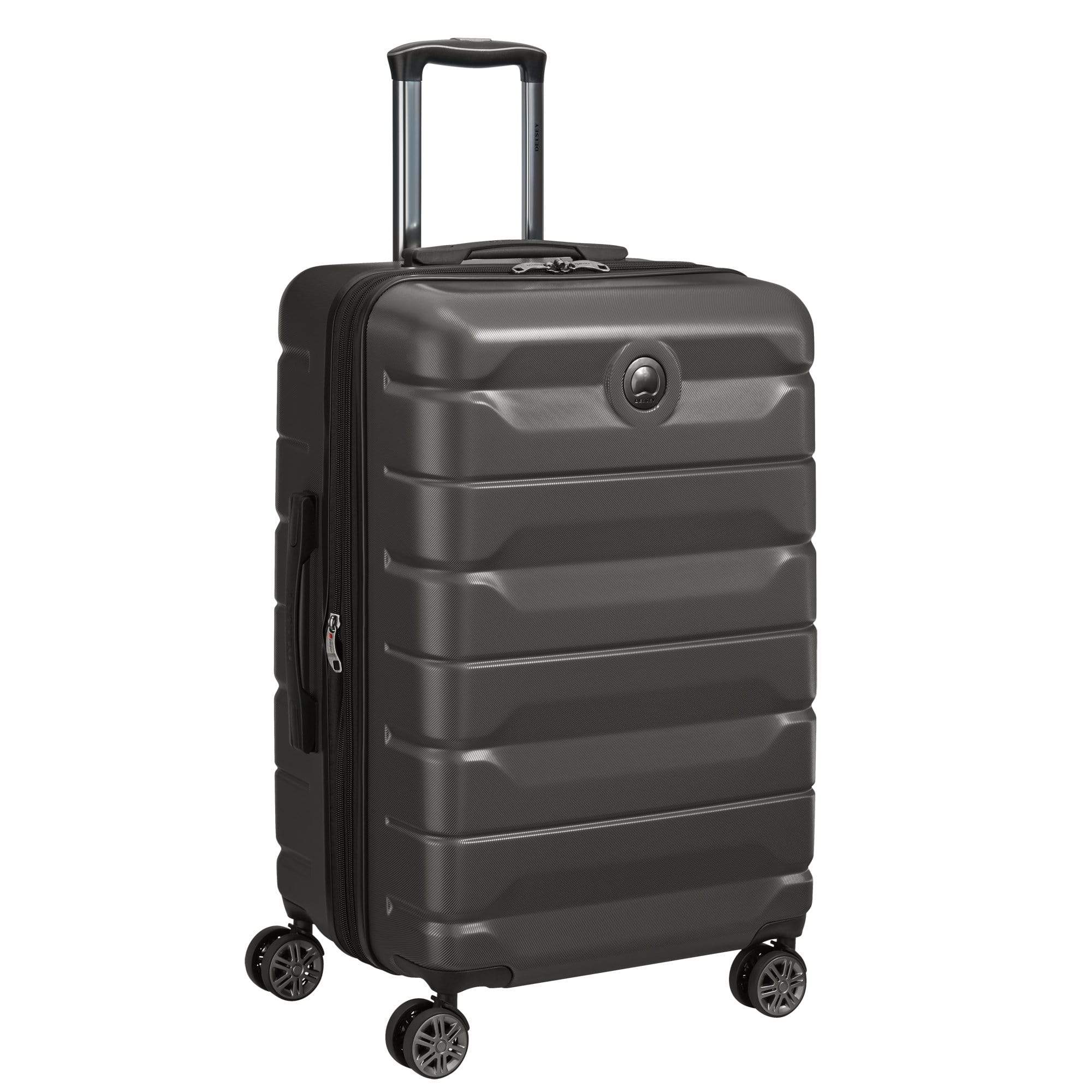 Delsey Air Armour 68cm Hardcase 4 Double Wheel Expandable Check-In Trolley Case Black - 00386682000T9