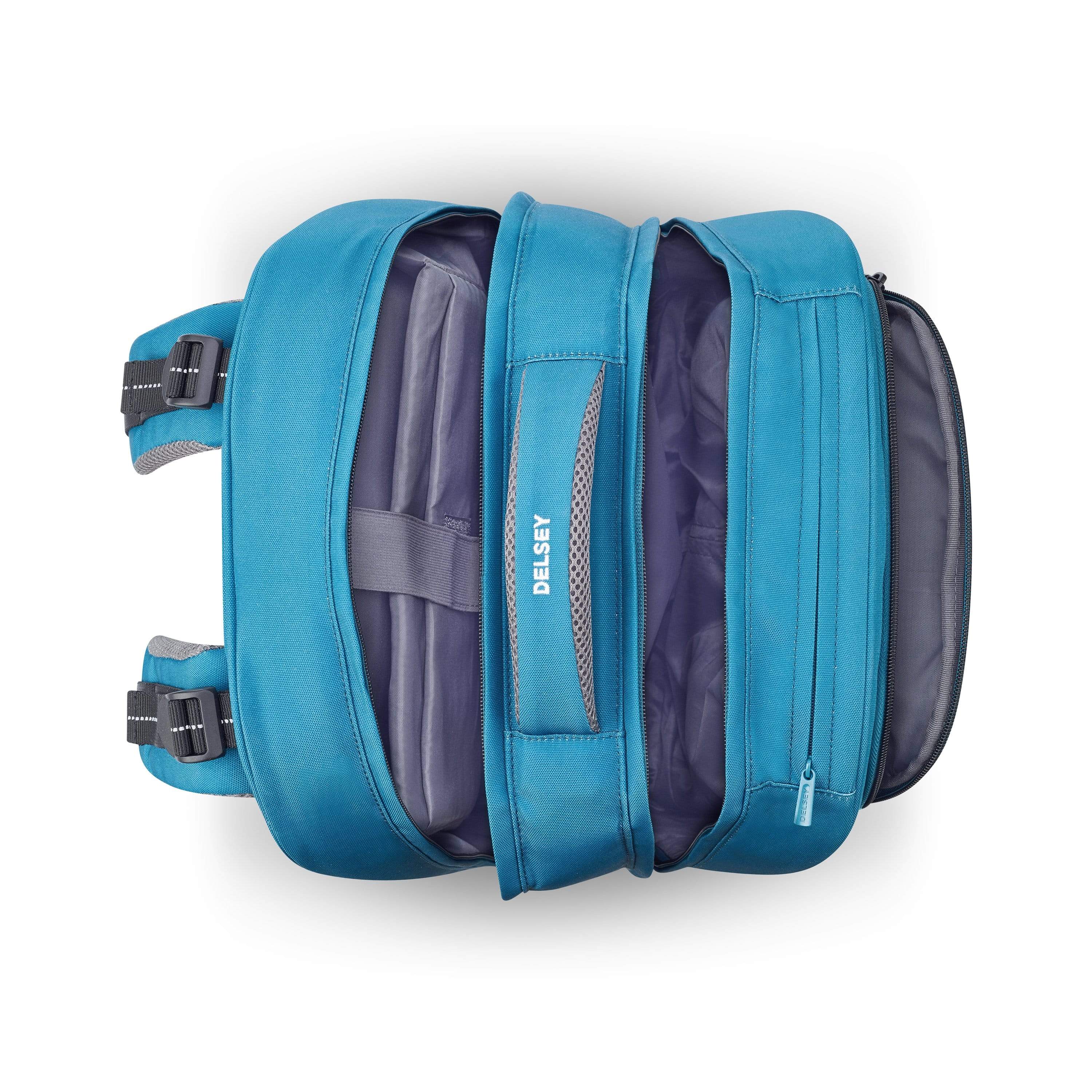 Delsey BTS 2021 حقائب مدرسية عمودية بعجلات أزرق