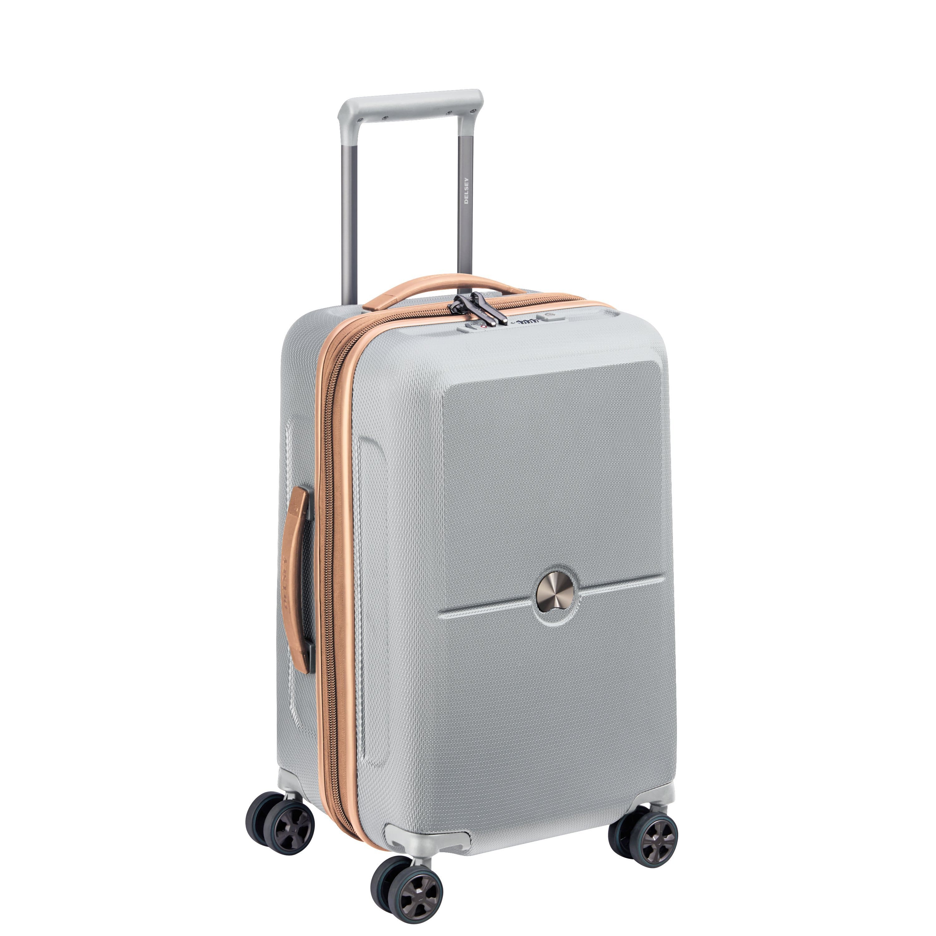 Delsey Turenne Prem 55cm Hardcase 4 Double Wheel Cabin Luggage Trolley Silver - 00162480111