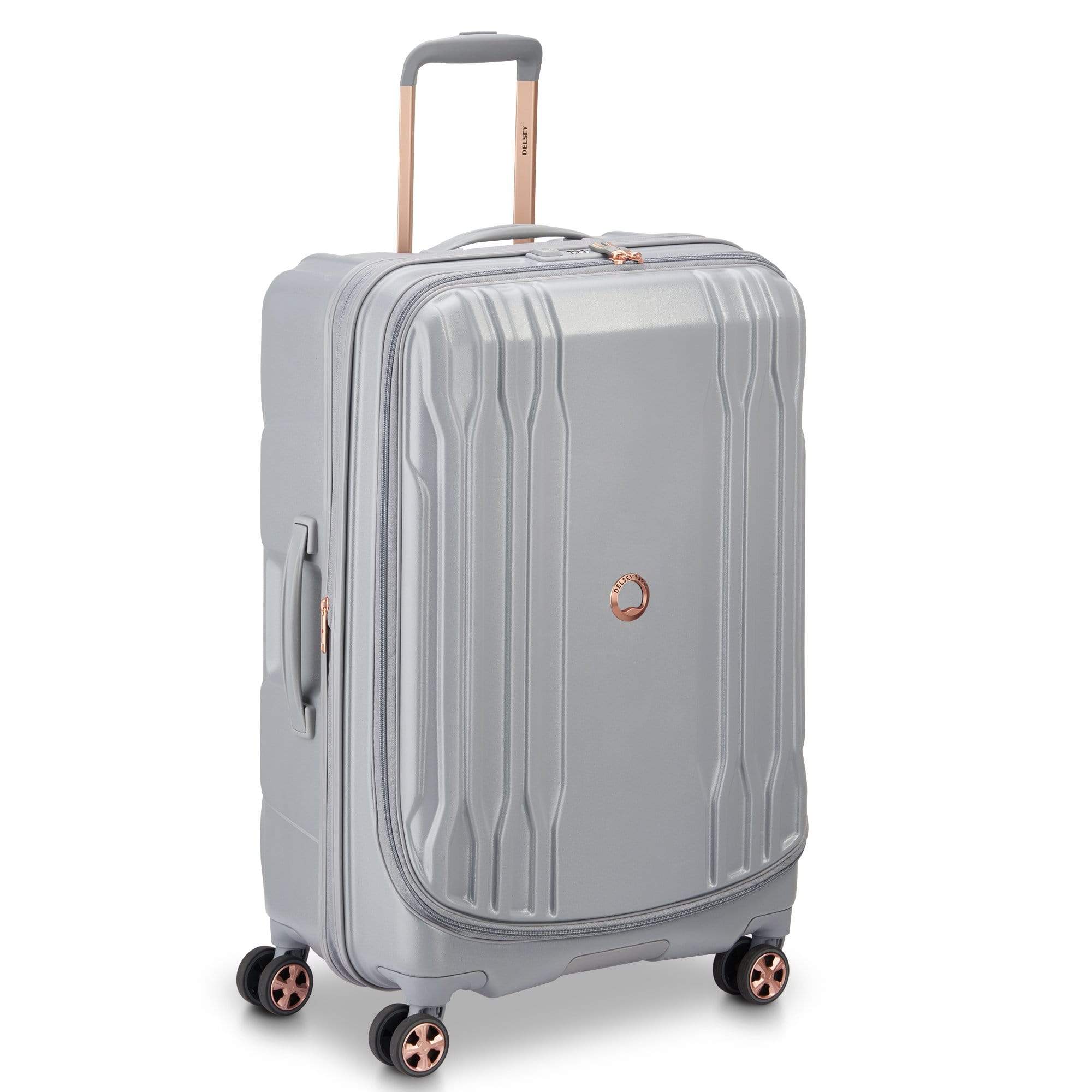 Delsey Eclipse Dlx 70cm Hardcase 4 Double Wheel Expandable Check-In Luggage Trolley Platinum - 00208082011
